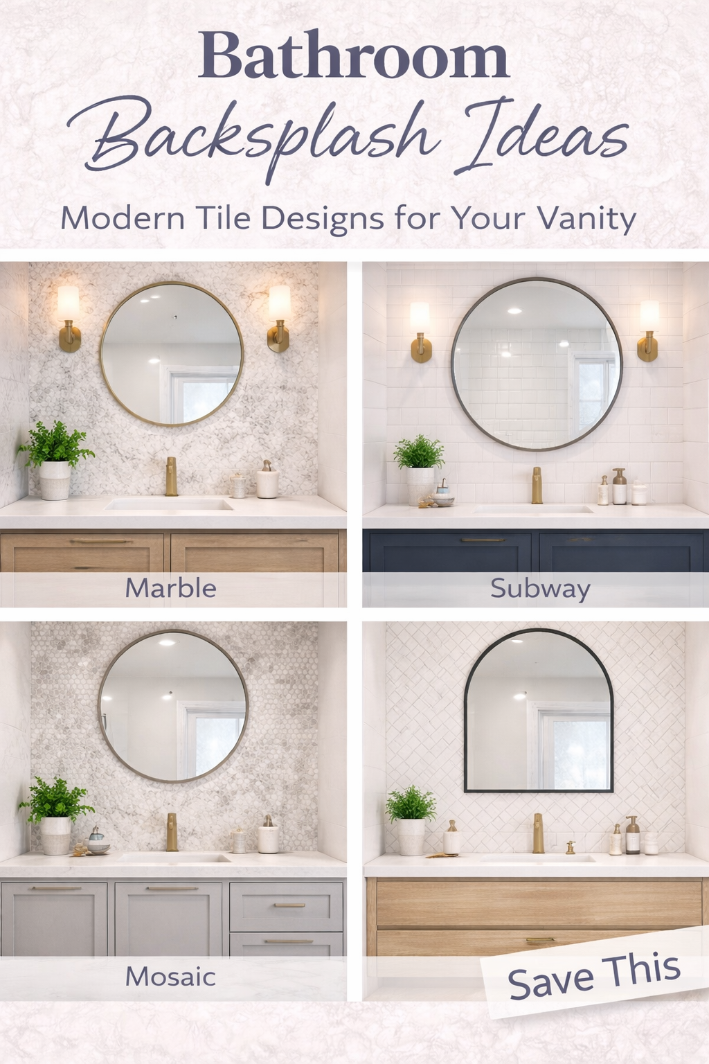 Bathroom Backsplash Ideas: Stylish Tile Designs for a Modern Bathroom ...