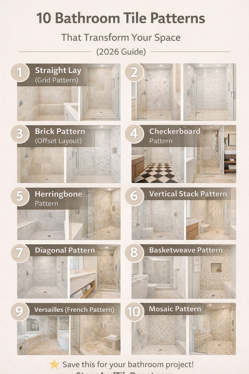 Bathroom Tile Patterns: 10 Layout Ideas That Transform Your Space (2026 ...