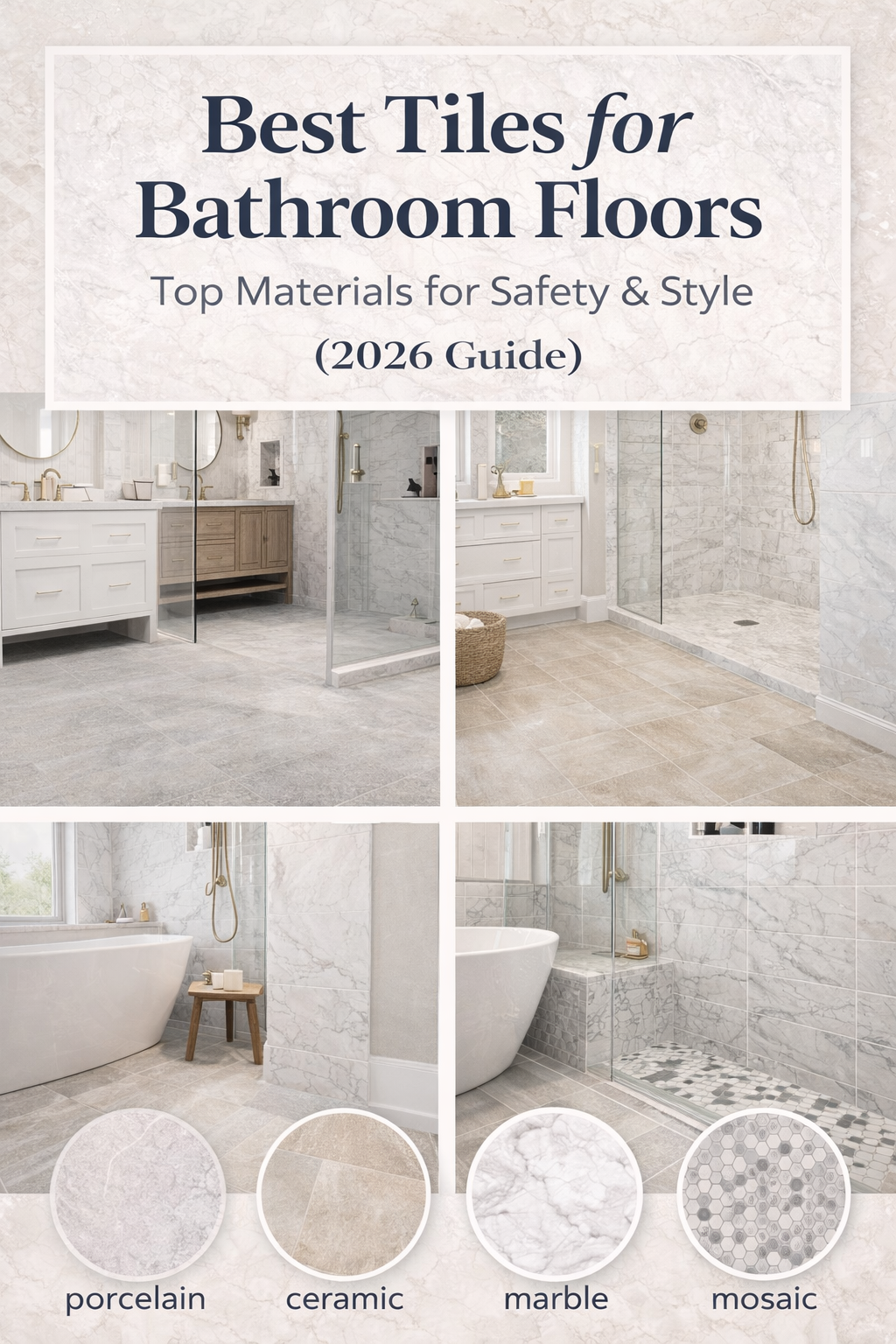 Best Tiles for Bathroom Floors: Top Materials for Safety & Style (2026 ...