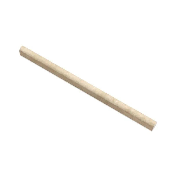 1/2x12 Honed Durango Travertine Pencil Liner.