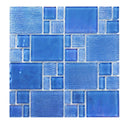 Crystal Aqua Kripton Blue Glass Mosaic Tile