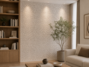 Golden Leather White Marble Mosaic Tile