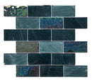 Crystal Aqua Amazon Gray Glass Mosaic Tile