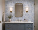 Amelia Iris White Marble Decorative Mosaic Tile