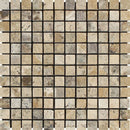 1x1 Tumbled Philadelphia Travertine Mosaic Tile.