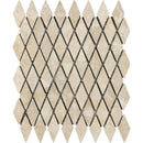 1x2 Tumbled Durango Travertine Diamond Mosaic Tile.
