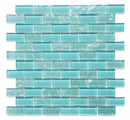 Crystal Aqua Osaka Maldives Green 1x2 Glass Mosaic Tile - stoneandtiledepot.com
