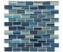 Crystal Aqua Aba Steel Blue Glass Mosaic Tile