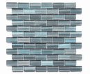 Crystal Aqua Aba Oceanic Gray Glass Mosaic Tile