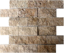 Noce Travertine 2x4 Split Face Mosaic Tile