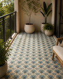 Scallop Travertine Venato Mosaic Tile