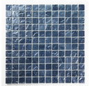 Crystal Aqua Soho Black 1x1 Glass Mosaic Tile