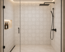 Basil White Dolomite & white Carrara Marble Waterjet Mosaic Tile
