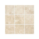 4x4 Honed Durango Travertine Tile.