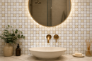 Zeno Limra White Marble Waterjet Mosaic Tile