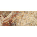 Five 12-inch honed Scabos travertine baseboard trims, natural stone moldings for interior decor.