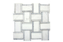Dolomit Large Basketweave Carrara Strip Marble Mosaic Tile