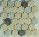 Ballast 2x2 Hexagon Honed Marble Mosaic Tile - stoneandtiledepot.com