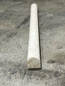 Cream Light Bianco Bullnose Pencil Liner Honed and Unfilled Mosaic Tile