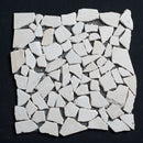 Cream Light Bianco Pebble Tumbled Mosaic Tile