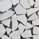 Cream Light Bianco Pebble Tumbled Mosaic Tile