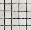 Cream Light Bianco 1x1 Tumbled Mosaic Tile