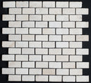 Cream Light Bianco 1x2 Tumbled Mosaic Tile