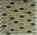 Compass Brick Mosaic Marble Honed Mosaic Tile - stoneandtiledepot.com