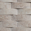 Adella Cappuccino Collection Curve Honed Mosaic Tile