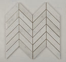 Bianco Nieve Chevron Marble Mosaic Tile - stoneandtiledepot.com
