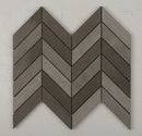 Foussana Grey Chevron Limestone Mosaic Tile - stoneandtiledepot.com