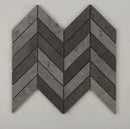 Chevron-patterned wooden look tile