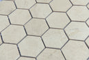 Crema Marfil Marble 2x2 Hexagon Honed Mosaic Mosaic Tile