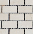Crema Marfil Marble 1x2 Honed Mosaic Tile