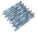 Crystal Aqua Diana Blue 1X2 Glass Mosaic Tile