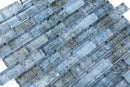 Crystal Aqua Diana Blue 1X2 Glass Mosaic Tile