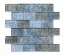 Crystal Aqua Diana Blue 2X3 Glass Mosaic Tile
