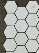 Dolomite Pearl Marble 2x2 Hexagon Honed Mosaic Tile