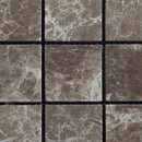 Emperador Dark Spanish Marble 2x2 Polished Mosaic Tile