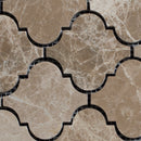 Emperador Light Spanish Marble Lantern Polished Mosaic Tile