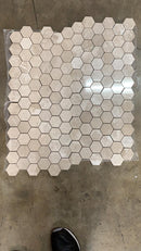 Floridian Cream Hexagon 2x2 Polished Mosaic Tile