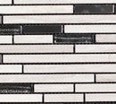 Black and white mosaic tile pattern