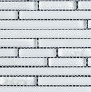 Black and white mosaic tile pattern