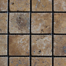 Gold Travertine 2x2 Tumbled Mosaic Tile