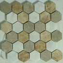 Golden Isle 2x2 Hexagon Honed Marble Mosaic Tile - stoneandtiledepot.com