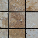 Gold Travertine 2x2 Honed and Filled Mosaic Tile