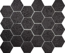 Hexa Mega Garden Black Matte Glass Mosaic Tile