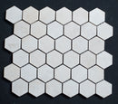 Cream Light Bianco Hexagon Honed and Filled Mosaic Tile