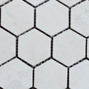 Cream Light Bianco Hexagon Honed and Filled Mosaic Tile
