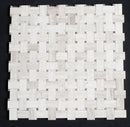 Haisa Light Micro Basketweave Polished Mosaic Tile